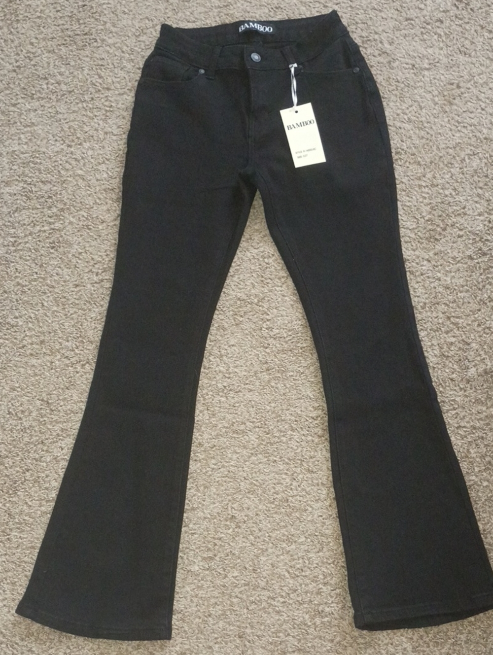 BAMBOO Black Flared Women's Pants